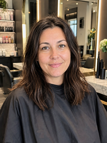 Before — Angled Balayage Bob